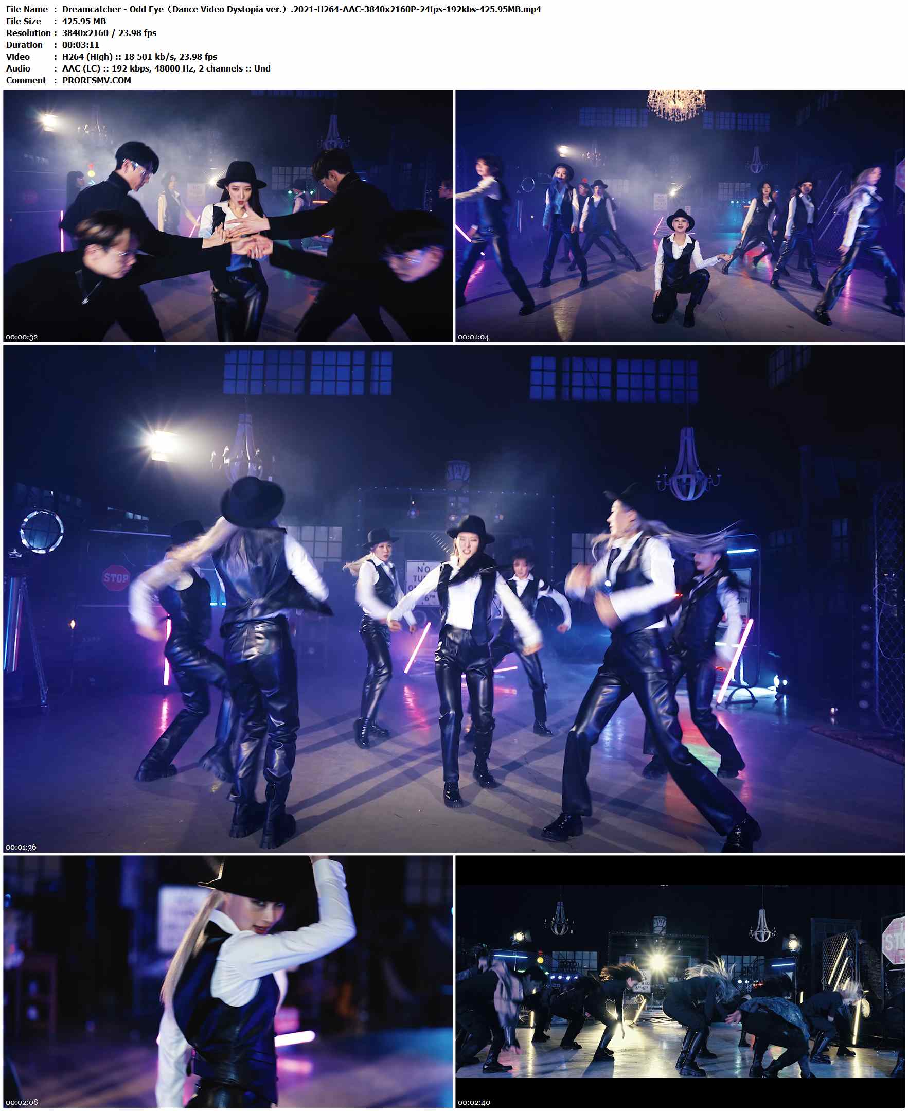 Dreamcatcher - Odd Eye（Dance Video Dystopia ver.）.2021-H264-AAC-3840x2160P-24fps-192kbs-425.95MB官方MV_高清MV